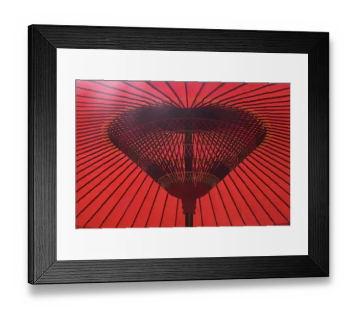 Framed Print : Underside of open umbrella, Kyoto, Honshu, Japan