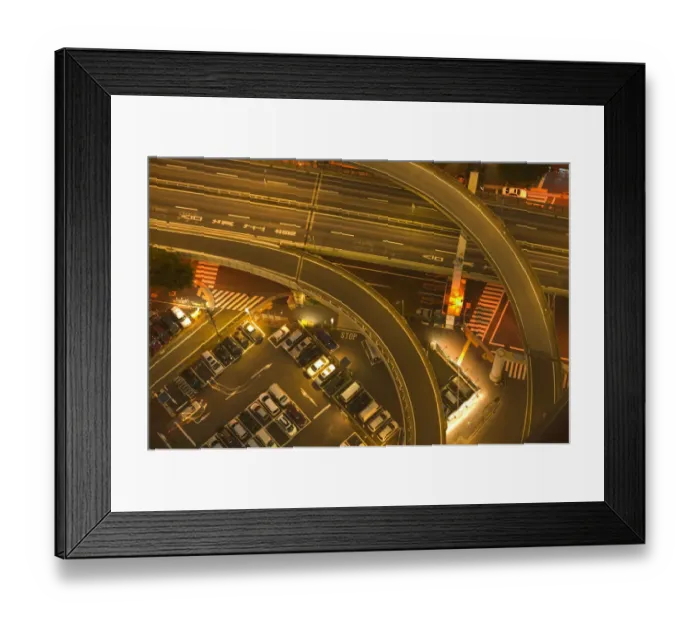 Framed Print : Freeway, Tokyo, Honshu, Japan, aerial view Framed Print : Freeway, Tokyo, Honshu, Japan, aerial view