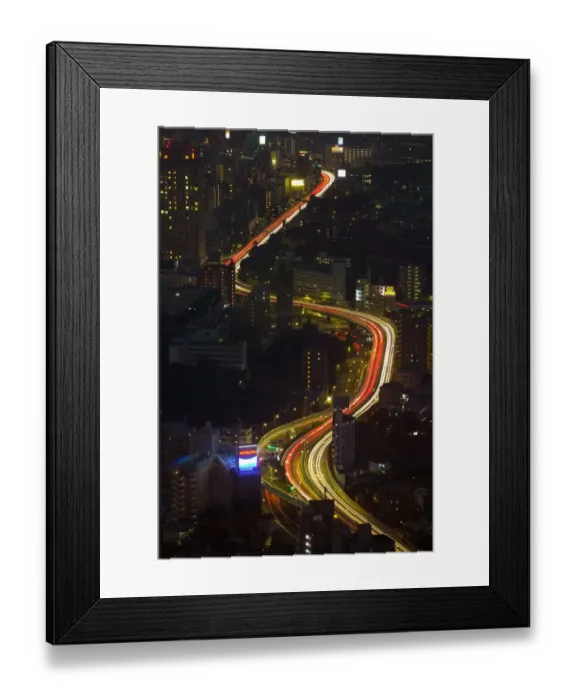 Framed Print : Freeway, Tokyo, Honshu, Japan, aerial view Framed Print : Freeway, Tokyo, Honshu, Japan, aerial view
