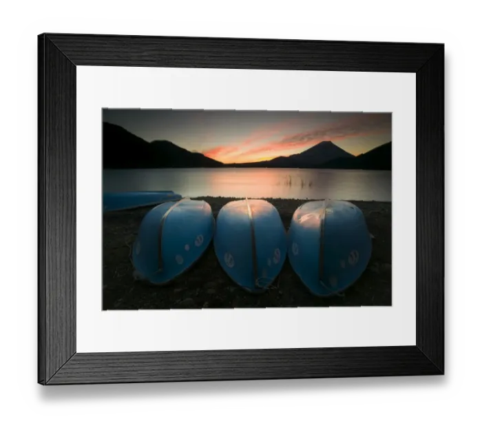 Framed Print : Boats on shore of Lake Motosu with Mount Fuji in background, Fuji-Hakone-Izu National Park, Honshu, Japan Framed Print : Boats on shore of Lake Motosu with Mount Fuji in background, Fuji-Hakone-Izu National Park, Honshu, Japan