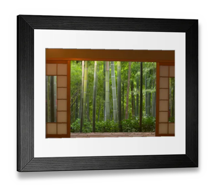 Framed Print : Bamboo as viewed through tea house windows, Kyoto, Honshu, Japan Framed Print : Bamboo as viewed through tea house windows, Kyoto, Honshu, Japan