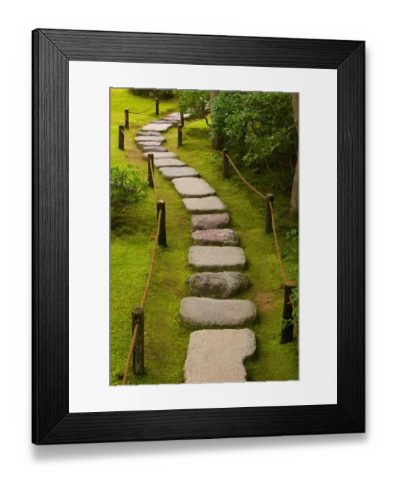 Framed Print : Stone path to tea house, Kyoto, Honshu, Japan Framed Print : Stone path to tea house, Kyoto, Honshu, Japan