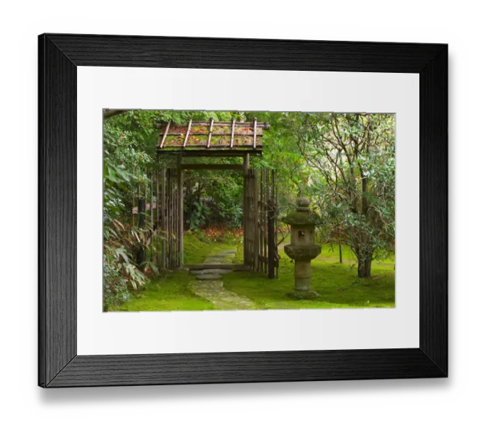 Framed Print : Tea House Path and Garden, Kyoto, Honshu, Japan Framed Print : Tea House Path and Garden, Kyoto, Honshu, Japan