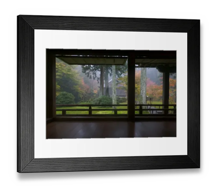 Framed Print : Garden view from tea house, Kyoto, Honshu, Japan Framed Print : Garden view from tea house, Kyoto, Honshu, Japan