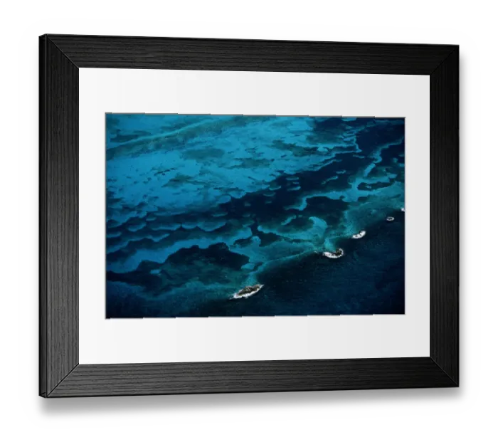 Framed Print : Bahamas, Great Bahamas Bank, aerial view Framed Print : Bahamas, Great Bahamas Bank, aerial view