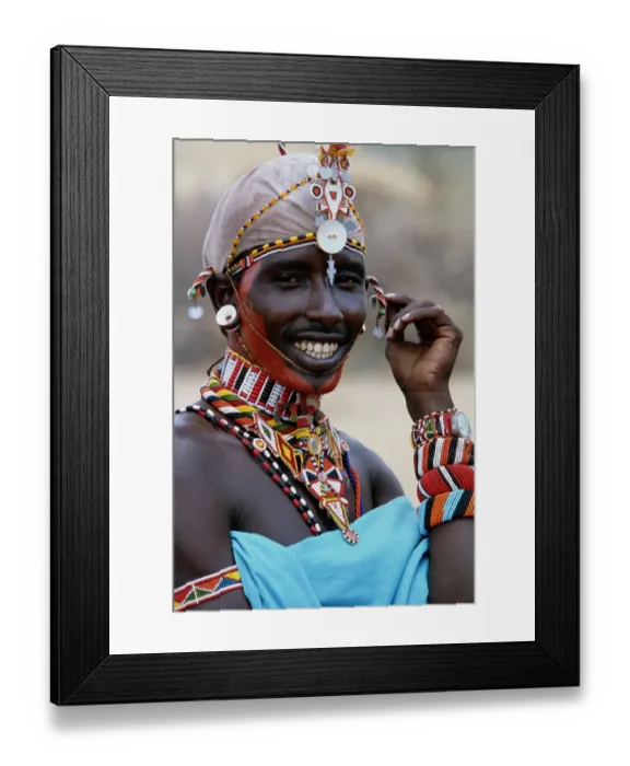 Framed Print : Samburu tribesman, portrait Framed Print : Samburu tribesman, portrait