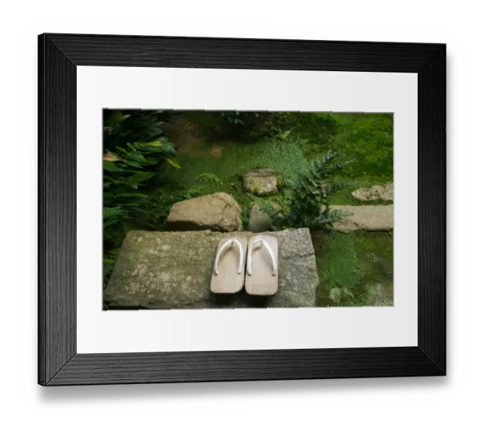Framed Print : Japanese geta, or wooden slippers, outside an inn, Kyoto, Honshu, Japan Framed Print : Japanese geta, or wooden slippers, outside an inn, Kyoto, Honshu, Japan