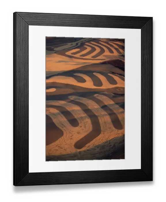 Framed Print : USA, Washington, Palouse, plowed fields, aerial view Framed Print : USA, Washington, Palouse, plowed fields, aerial view