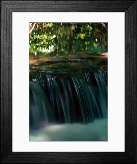 Framed Print : Small waterfall in stream, Phang-Nga Bay National Park, Thailand Framed Print : Small waterfall in stream, Phang-Nga Bay National Park, Thailand