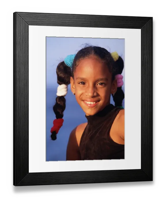 Framed Print : Girl (10-12) Havana, Cuba, portrait