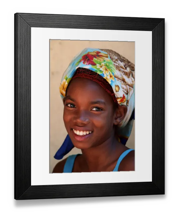 Framed Print : Girl (12-14) Havana, Cuba, portrait Framed Print : Girl (12-14) Havana, Cuba, portrait