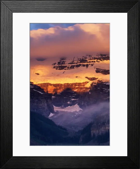 Framed Print : Victoria Glacier above Lake Louise