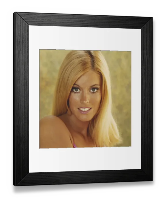 Framed Print : Young woman smiling, portrait, close-up