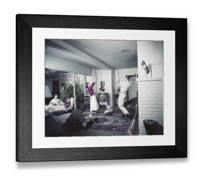 Framed Print : Family enjoying in living room Framed Print : Family enjoying in living room