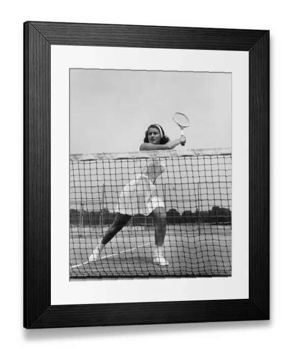 Framed Print : Woman playing tennis