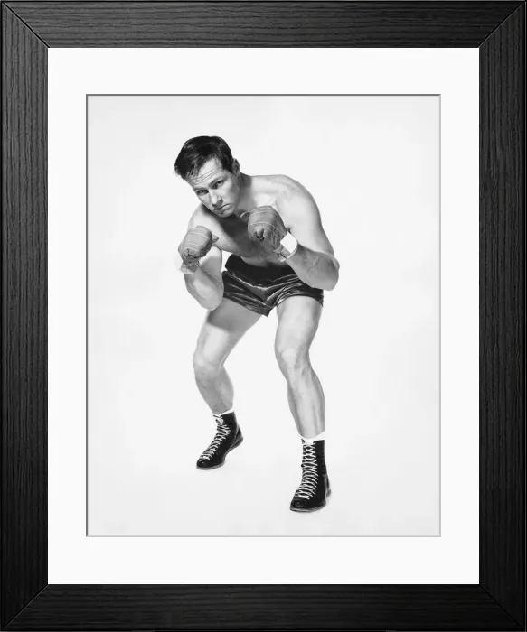 Framed Print : Male boxer posing Framed Print : Male boxer posing