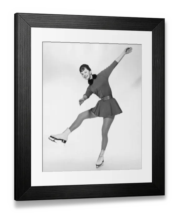 Framed Print : Woman figure skating Framed Print : Woman figure skating