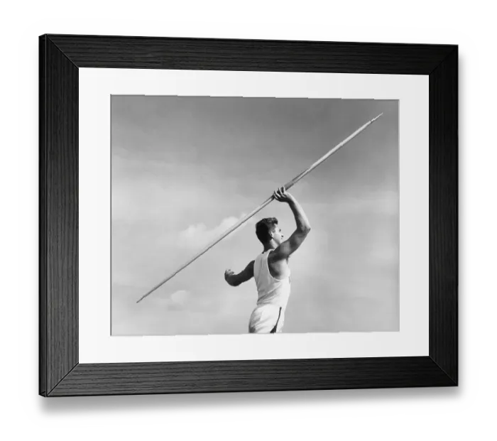 Framed Print : Man throwing javelin Framed Print : Man throwing javelin