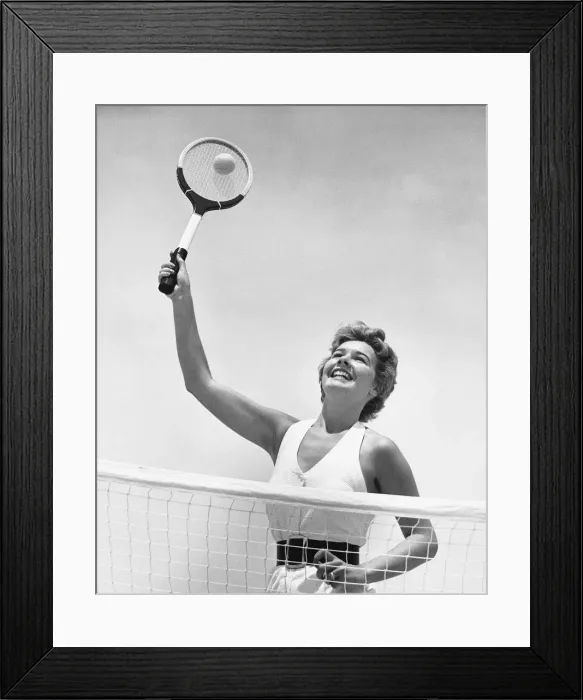 Framed Print : Woman playing tennis Framed Print : Woman playing tennis