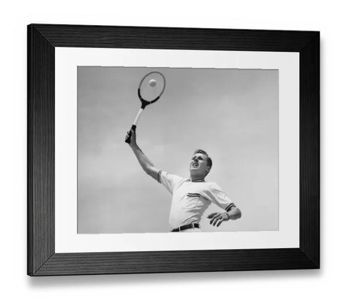 Framed Print : Man playing tennis