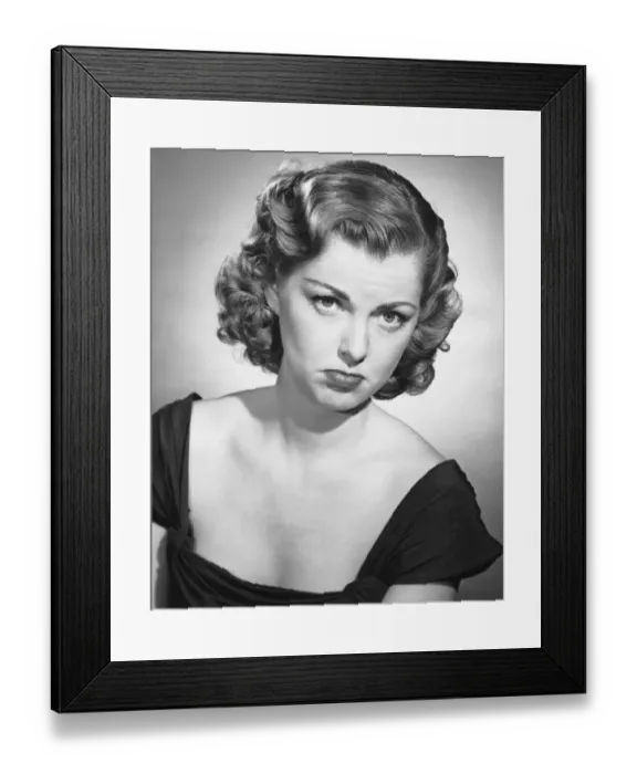Framed Print : Woman pouting