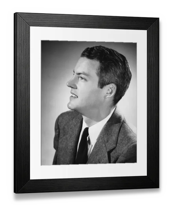 Framed Print : Profile of man smiling Framed Print : Profile of man smiling