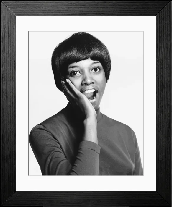 Framed Print : Woman with surprised expression Framed Print : Woman with surprised expression