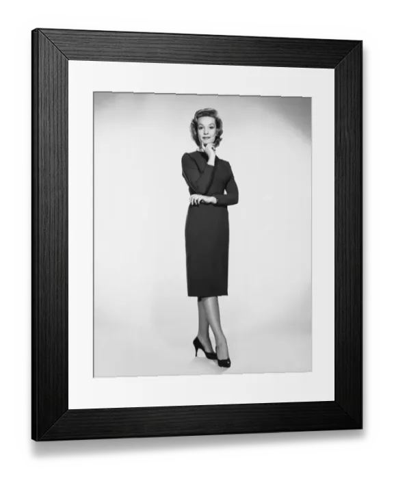 Framed Print : Woman standing and posing Framed Print : Woman standing and posing