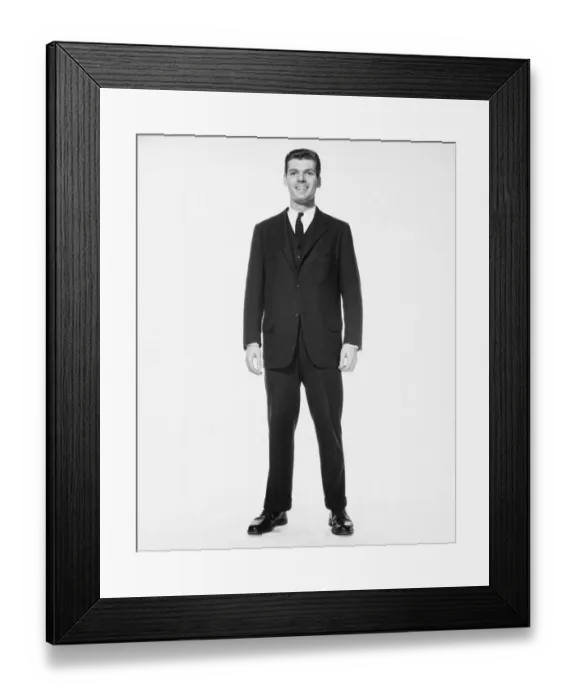 Framed Print : Man standing, smiling Framed Print : Man standing, smiling