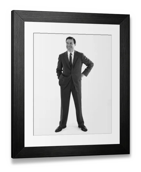 Framed Print : Man standing, smiling Framed Print : Man standing, smiling