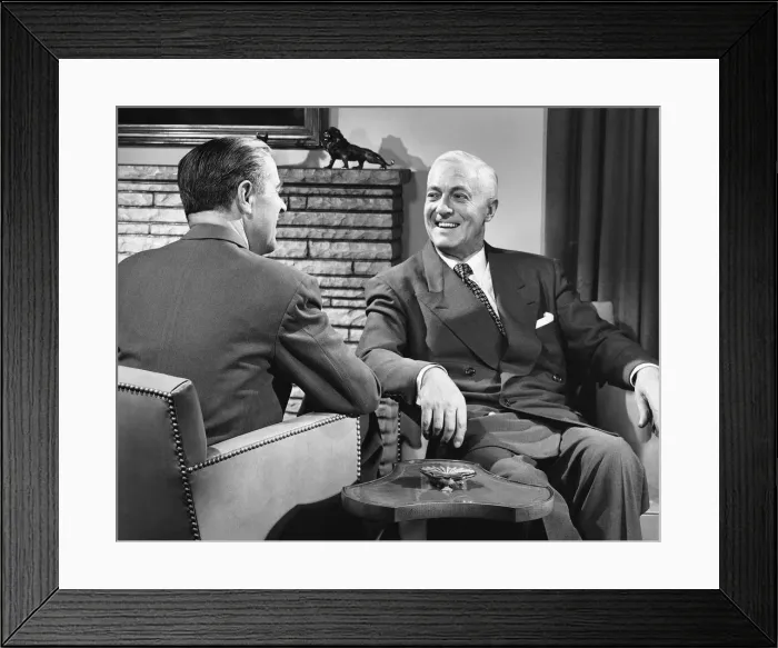 Framed Print : Two men talking Framed Print : Two men talking