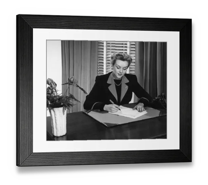 Framed Print : Woman writing Framed Print : Woman writing