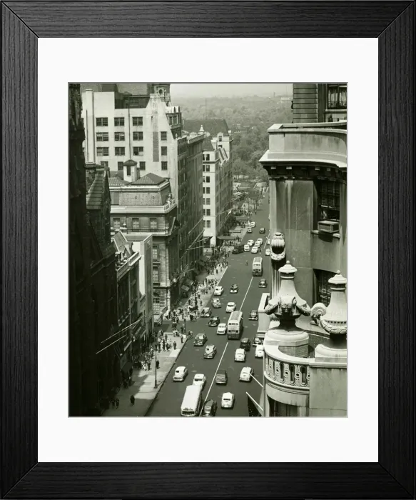 Framed Print : Fifth Avenue, New York City, (B&W), (High angle view) Framed Print : Fifth Avenue, New York City, (B&W), (High angle view)