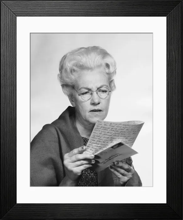 Framed Print : Woman reading letter Framed Print : Woman reading letter