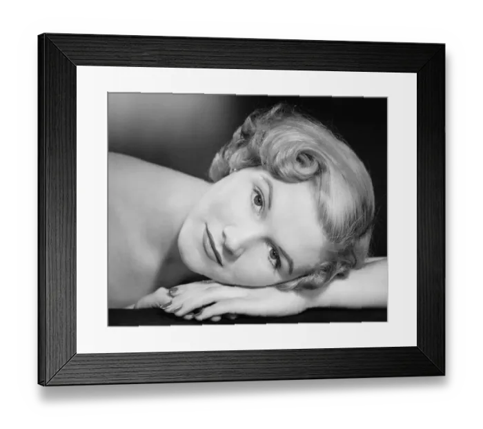 Framed Print : Woman lying with head on hand, (B&W), (Close-up), (Portrait) Framed Print : Woman lying with head on hand, (B&W), (Close-up), (Portrait)