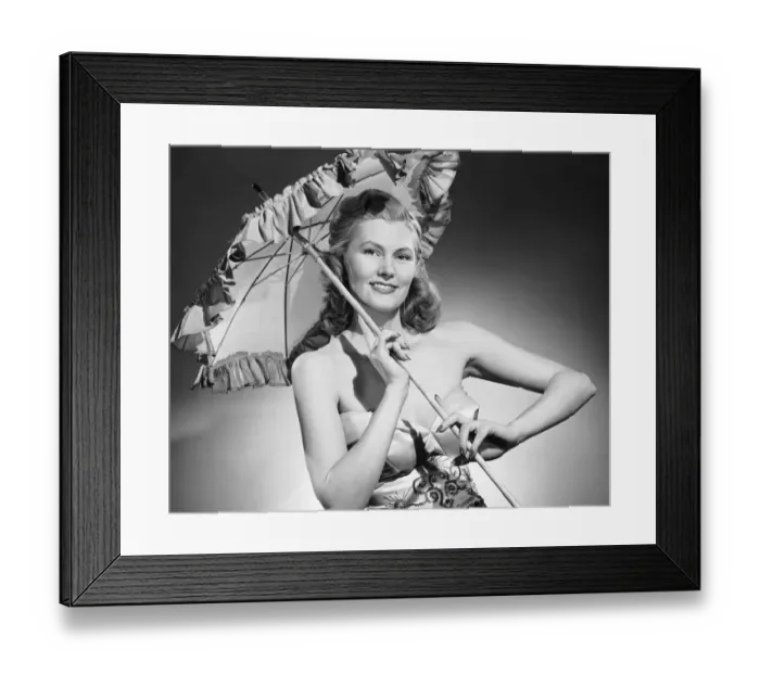 Framed Print : Woman holding parasol Framed Print : Woman holding parasol