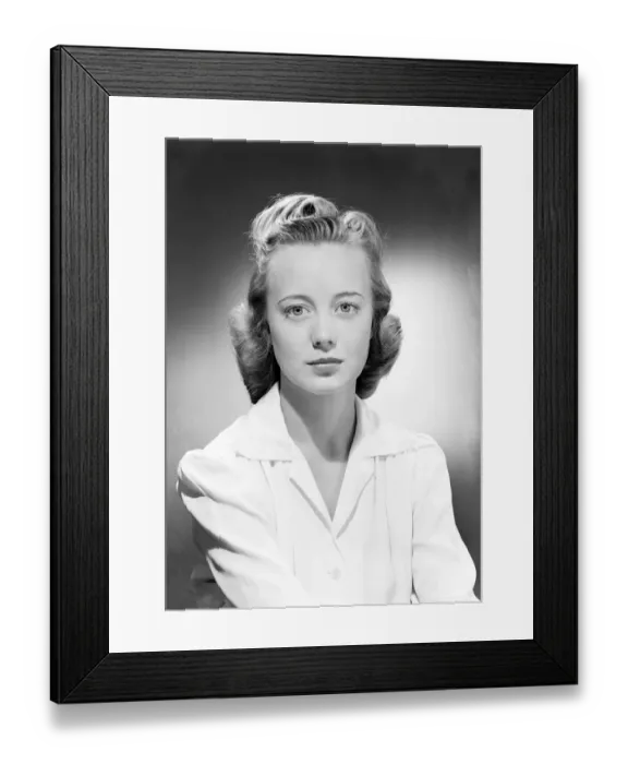 Framed Print : Young woman wearing blouse, portrait Framed Print : Young woman wearing blouse, portrait