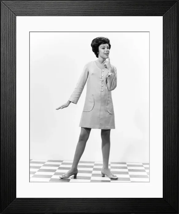 Framed Print : Portrait of woman gesturing Framed Print : Portrait of woman gesturing