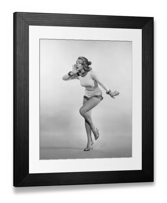 Framed Print : Woman posing, wearing leotard Framed Print : Woman posing, wearing leotard