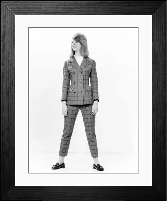 Framed Print : Studio shot of young woman posing Framed Print : Studio shot of young woman posing