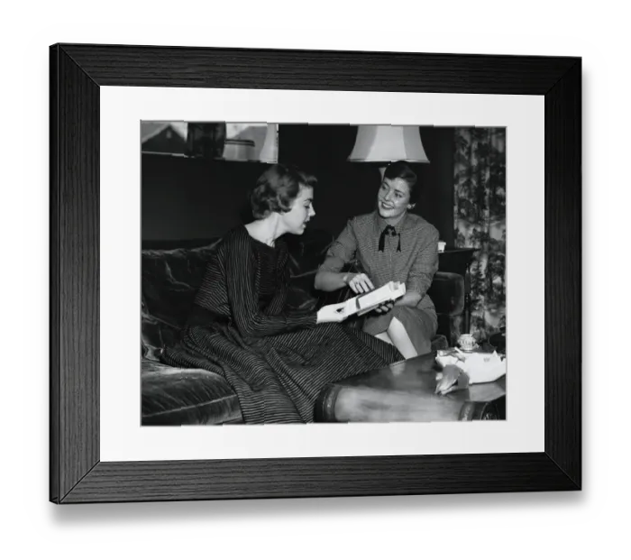 Framed Print : Two women talking Framed Print : Two women talking