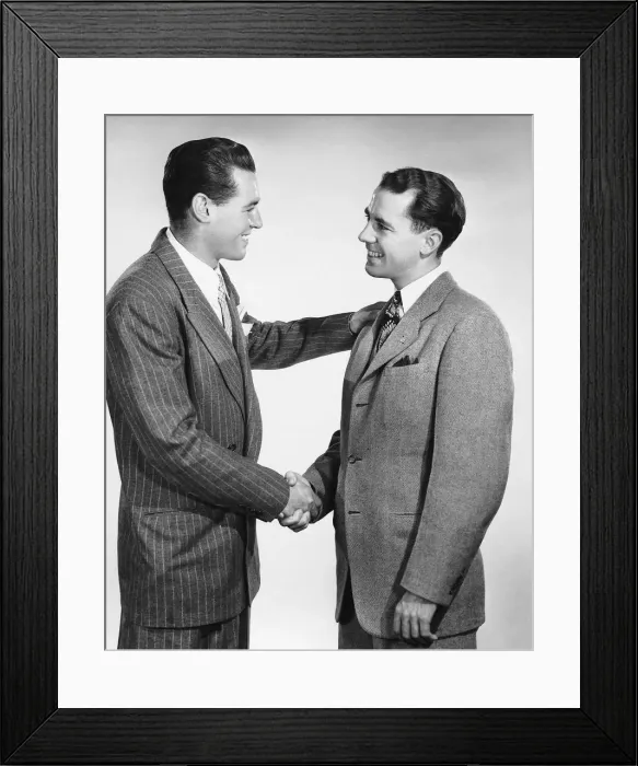 Framed Print : Two men shaking hands Framed Print : Two men shaking hands
