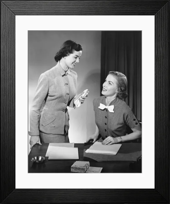 Framed Print : Two women talking Framed Print : Two women talking