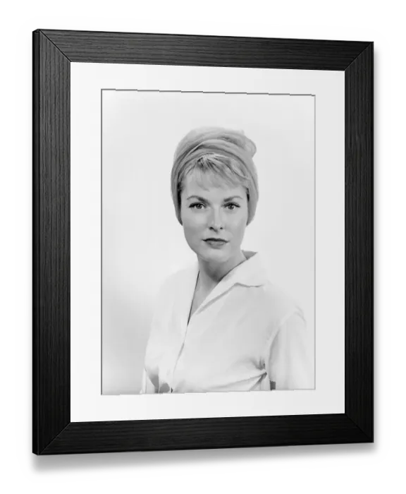 Framed Print : Studio portrait of woman with hair in turban Framed Print : Studio portrait of woman with hair in turban
