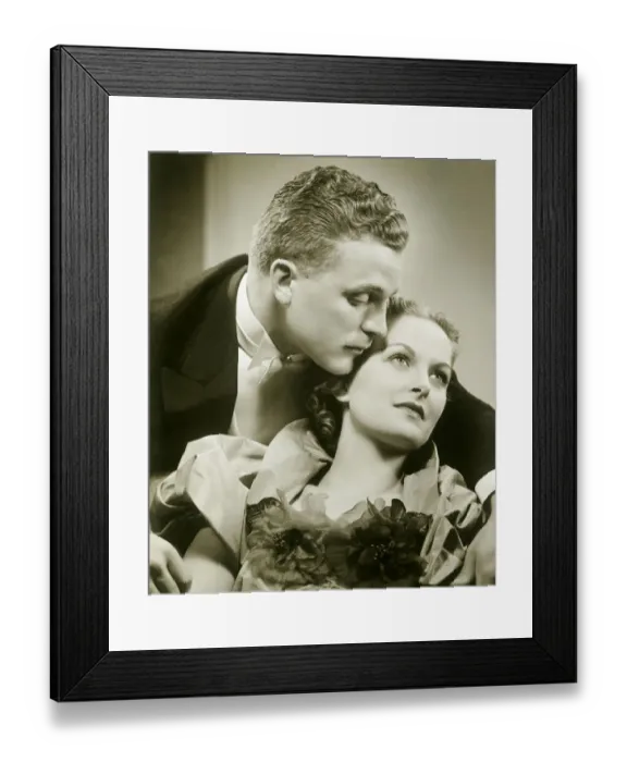Framed Print : Young couple embracing Framed Print : Young couple embracing