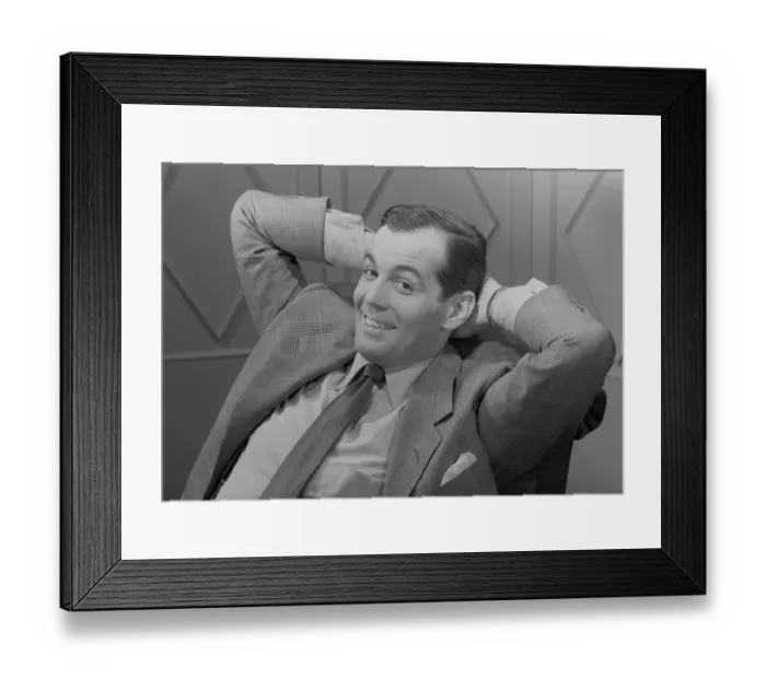 Framed Print : Portrait of mid adult man smiling Framed Print : Portrait of mid adult man smiling