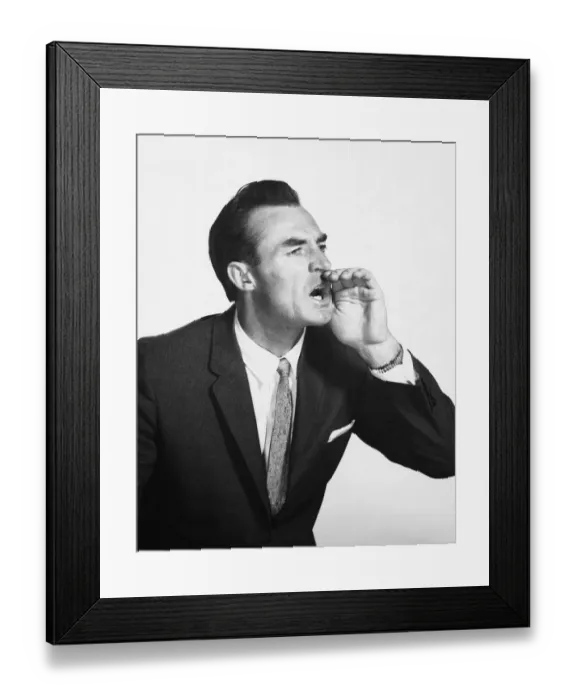 Framed Print : Man yelling Framed Print : Man yelling