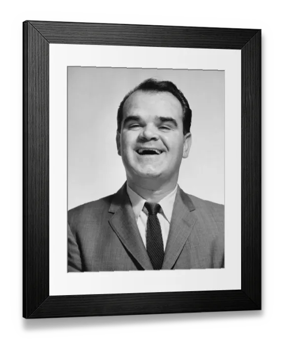 Framed Print : Man laughing Framed Print : Man laughing