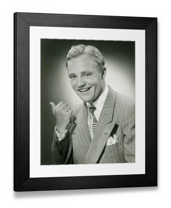 Framed Print : Mid adult man gesturing, portrait Framed Print : Mid adult man gesturing, portrait