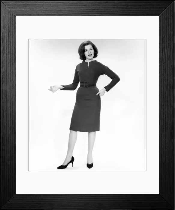 Framed Print : Woman with hand on hip, portrait Framed Print : Woman with hand on hip, portrait